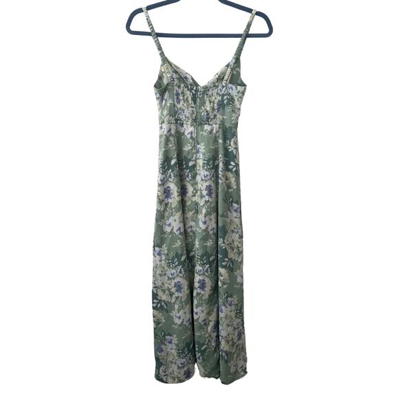 Abercrombie and Fitch Twist Front Sage Floral Midi Dress Size XS Summer Wedding - Picture 6 of 8